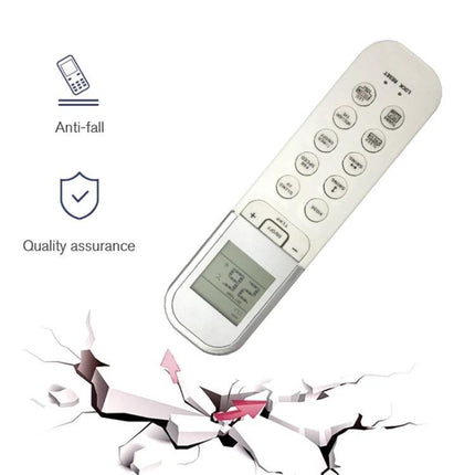 Replacement Remote Control for Midea Air Conditioners white RG36F BGEF remote with LCD display and labeled buttons, easy one-hand operation