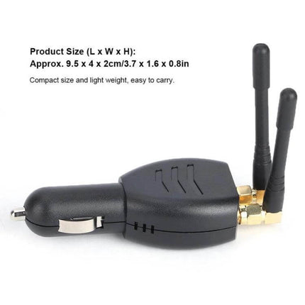 Portable Car GPS Signal Jammer for Vehicle Use with Adapter compact car plug-in device with dual antennas and adapter for blocking GPS signals