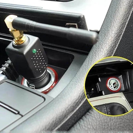 Vehicle GPS Signal Jammer for Cars with 5-Meter Range plugged into car cigarette lighter to block GPS tracking devices