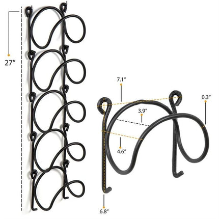 Wall Mounted Shelf for Organizing Bathroom Essentials Daily - wrought iron wall rack holds towels and bath items, space-saving 27" tall