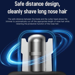 Rechargeable 3-in-1 Electric Nose Hair Trimmer with Digital Display and Adjustable Settings