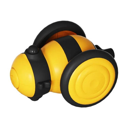Toy for Engaging Cats with Bee Design in Home Playtime - yellow and black bee-shaped interactive rolling cat toy for indoor play