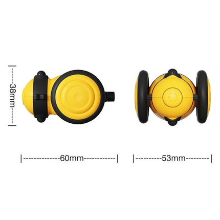 Toy for Engaging Cats with Bee Design in Home Playtime - yellow bee-shaped interactive cat toy for indoor living room play