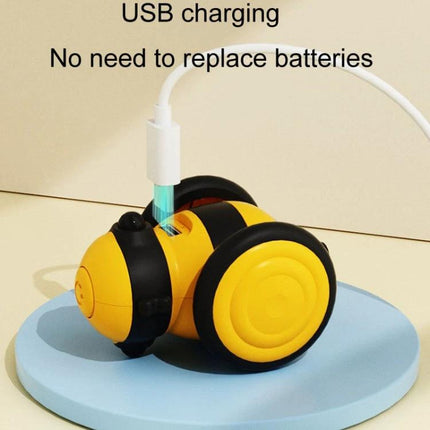 Toy for Engaging Cats with Bee Design in Home Playtime - USB rechargeable bee-shaped interactive cat toy for indoor play