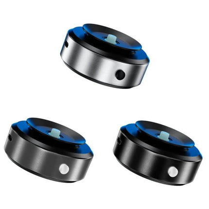 MagSafe Car Phone Holder With Strong Suction Cup For Everyday Driving - three compact magnetic suction mounts in silver and black for car dashboards