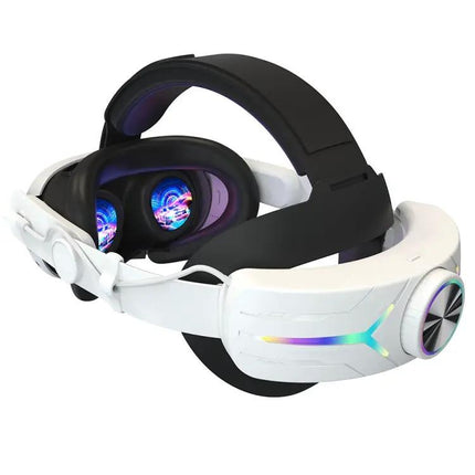 Adjustable Foldable Headset with RGB Lighting for Meta Quest 3