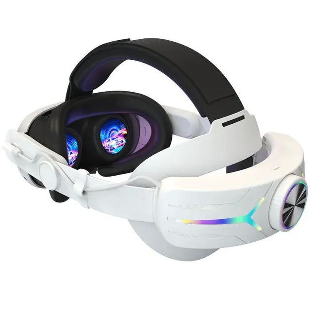 Adjustable Foldable Headset with RGB Lighting for Meta Quest 3