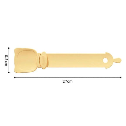 Handy Spoon for Everyday Cat Feeding at Home - 27cm yellow scoop for portioning wet food and treats, spill-free ergonomic design