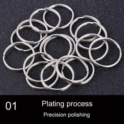 Key Holder Ring 1.5x25mm Metal Key Chain For Everyday Use — polished electroplated iron key rings for organizing keys and small accessories