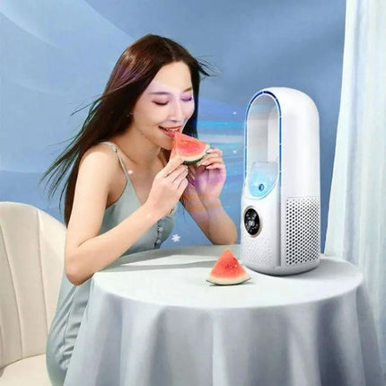 Bladeless Desk Fan with Humidification and LED Lighting | Syndmart