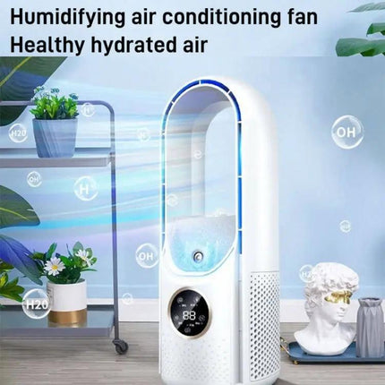 Bladeless Desk Fan with Humidification and LED Lighting | Syndmart