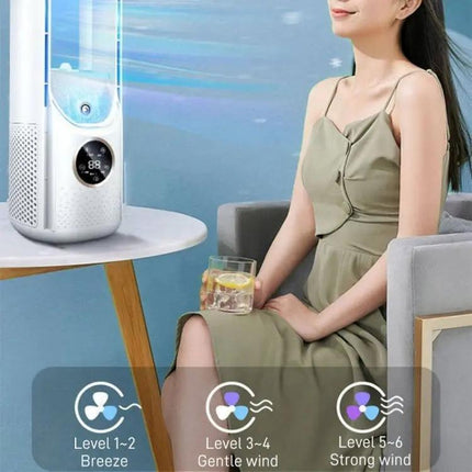 Bladeless Desk Fan with Humidification and LED Lighting | Syndmart