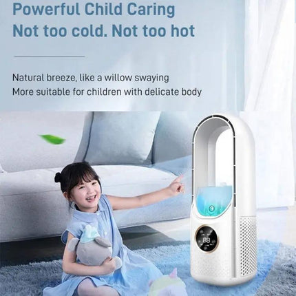 Bladeless Desk Fan with Humidification and LED Lighting | Syndmart