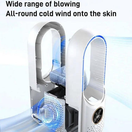 Bladeless Desk Fan with Humidification and LED Lighting | Syndmart