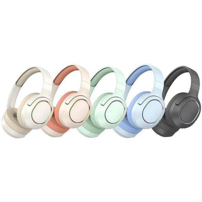 SOYTO Bluetooth Wireless Headset With Ambient Awareness For Calls in pastel and black color lineup, over-ear wireless headphones