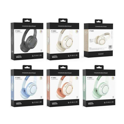 SOYTO Bluetooth Wireless Headset With Ambient Awareness For Calls - six boxed color variants displayed, over-ear wireless headphones