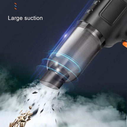 Car Vacuum Cleaner Wireless Handheld for Car Interiors compact cordless ABS handheld vacuum showing powerful suction cleaning debris