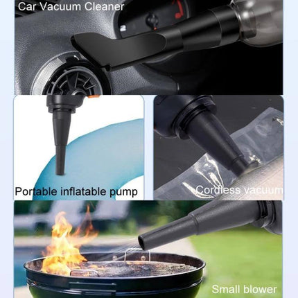 Car Vacuum Cleaner Wireless Handheld for Car Interiors - cordless ABS handheld vacuum with inflator, pump and blower for seats, dashboards, upholstery, carpets