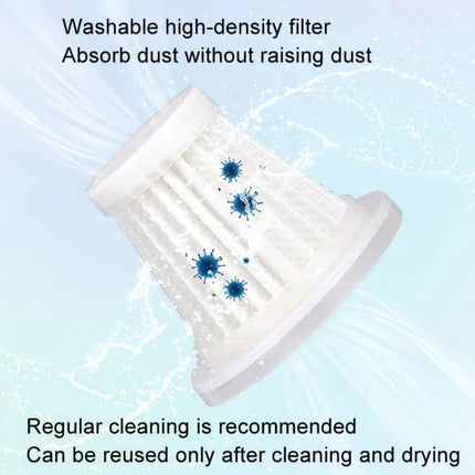 Car Vacuum Cleaner Wireless Handheld for Car Interiors washable high-density filter for reusable dust absorption and easy cleaning