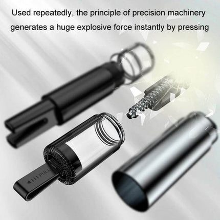 Compact Car Emergency Glass Hammer with Seat Belt Cutter lightweight 33g alloy emergency window breaker and seatbelt cutter for vehicles