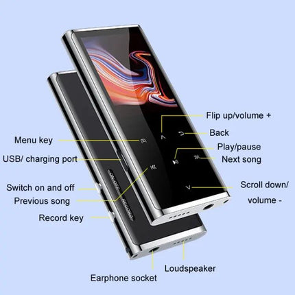 M27 1.8 Inch Bluetooth MP3 MP4 Music Player Recorder 32GB