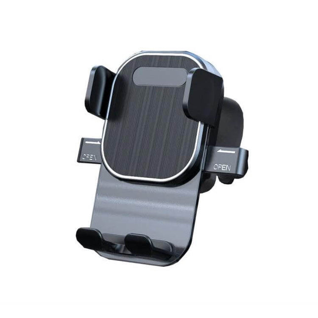 Car Air Vent Phone Holder For GPS Navigation And Safe Driving - gravity-sensing ABS silicone mount that clips to vent, keeps windshield clear