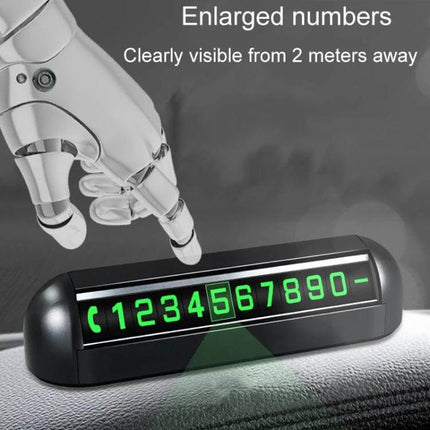 License Plate Privacy Card With Sliding Cover For Temporary Parking – black 13x4cm temporary parking plate cover with sliding digits visible from 2m
