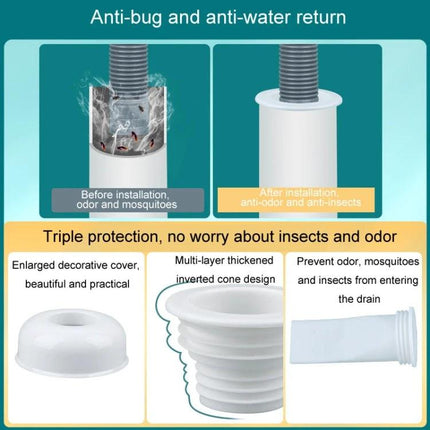 Daily Use Kitchen Drain Seal for Odor Prevention at Home - multi-layer anti-bug drain cover for kitchen and bathroom sinks