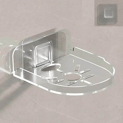 Transparent Wall Mounted Camera Bracket for Home Security made of clear durable PC, wall-mounted camera shelf with cable management and stable support