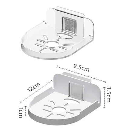 Transparent Wall Mounted Camera Bracket for Home Security - clear PC mount for indoor cameras, dimensions 9.5x12x3.5cm, neat wire management