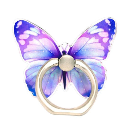 Cartoon Butterfly Phone Ring Holder for Easy Viewing and Grip - purple butterfly alloy phone ring for secure grip and hands-free viewing