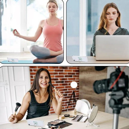 Cartoon Butterfly Phone Ring Holder for Easy Viewing and Grip shown attached to phone for yoga, video calls, and makeup vlogging