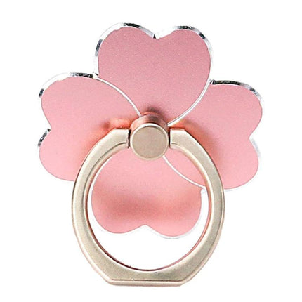 Metal Rotatable Finger Ring Holder for Phones and Tablets pink flower-shaped aluminum zinc alloy phone grip and stand