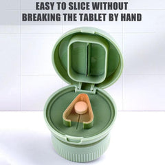 Compact 4-in-1 Mini Pill Organizer and Cutter with Grinding Function