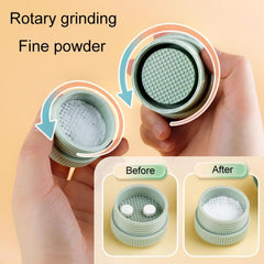 Compact 4-in-1 Mini Pill Organizer and Cutter with Grinding Function