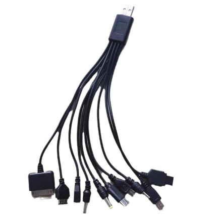 Handy USB Cable for Multiple Devices in Daily Life - multi-connector charging cable for iPod, classic Nokia, car charger, wall adapter, computer USB