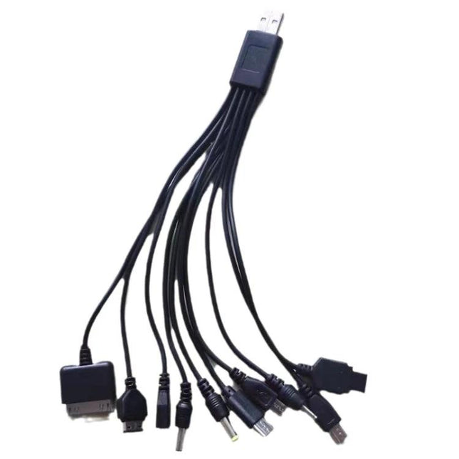 Handy USB Cable for Multiple Devices in Daily Life - multi-connector charging cable for iPod, classic Nokia, car charger, wall adapter, computer USB