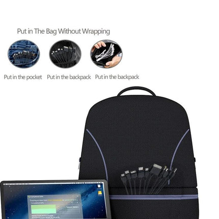 Handy USB Cable for Multiple Devices in Daily Life - multi-connector cable charging old phones iPod Nokia from backpack, car charger, wall adapter