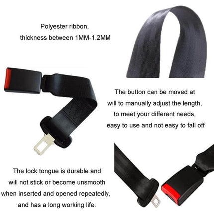 Car Maternity Child Seat Belt Extender 80 Cm for Safe Car Travel black polyester 80cm strap with movable button and durable lock tongue