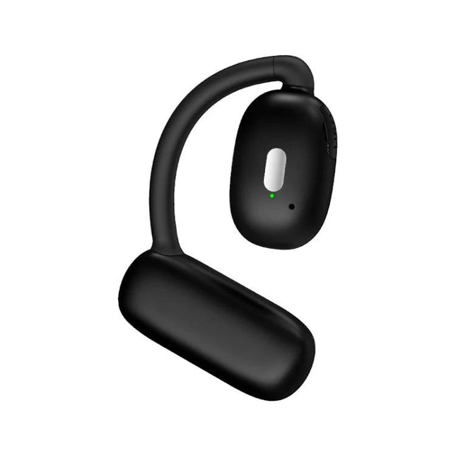 Hanging On Ear Wireless Earbuds Open Fit For Commuting V21 Black rotatable hanging-ear design long battery life