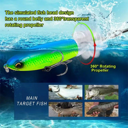 Proberos Floating Topwater Propeller Lure for Surface Fishing