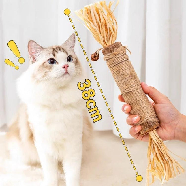 Silvervine Cat Toy for Everyday Kitten Play and Dental Care - 38cm natural chew toy for interactive play and dental cleaning