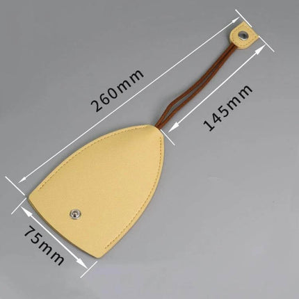 Pullout Personalized Ladies Car Key Bag Black For Home And Car Keys compact PU key organizer with dimensions 260x75mm and pull strap, yellow model