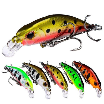 Proberos Sinking Minnow Lure Long Casting For Freshwater compact 5.3cm ABS sinking minnow crankbait with natural wobble and treble hooks