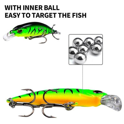 Proberos Sinking Minnow Lure Long Casting For Freshwater compact 5.3cm ABS sinking crankbait with inner ball for natural wobble and long casts