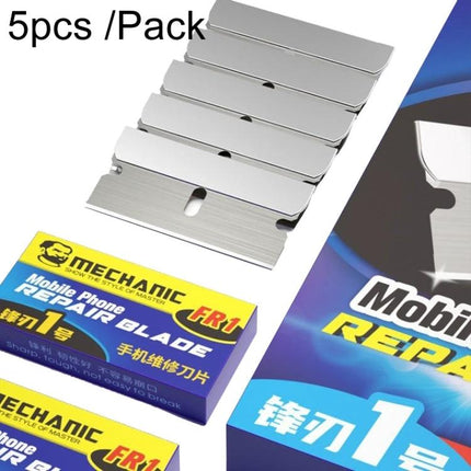 Mechanic Ultra-Thin Carbon Steel Repair Blade for Screen Work – pack of 5 razor blades for screen removal, glue scraping, wire cutting (mobile repair)
