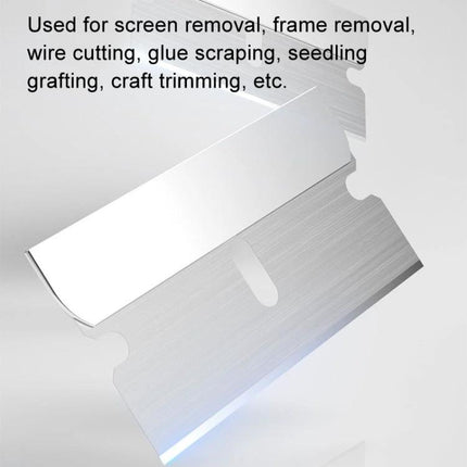 Mechanic Ultra-Thin Carbon Steel Repair Blade for Screen Work showing razor-style carbon steel blade used for screen removal, frame disassembly, glue scraping and cutting