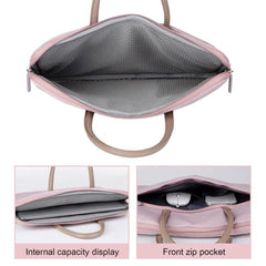 Sacoche pour ordinateur portable en tissu Oxford pour hommes et femmes avec poignée en PU