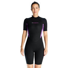 Traje de neopreno de manga corta de 1,5 mm para hombre y mujer para surf y esnórquel