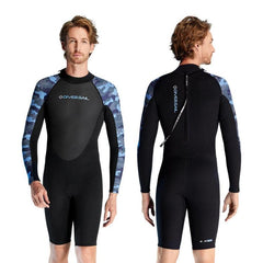 Men's 2mm Long Sleeve Wetsuit for Surfing and Snorkeling - DIVE & SAIL Winter Gear